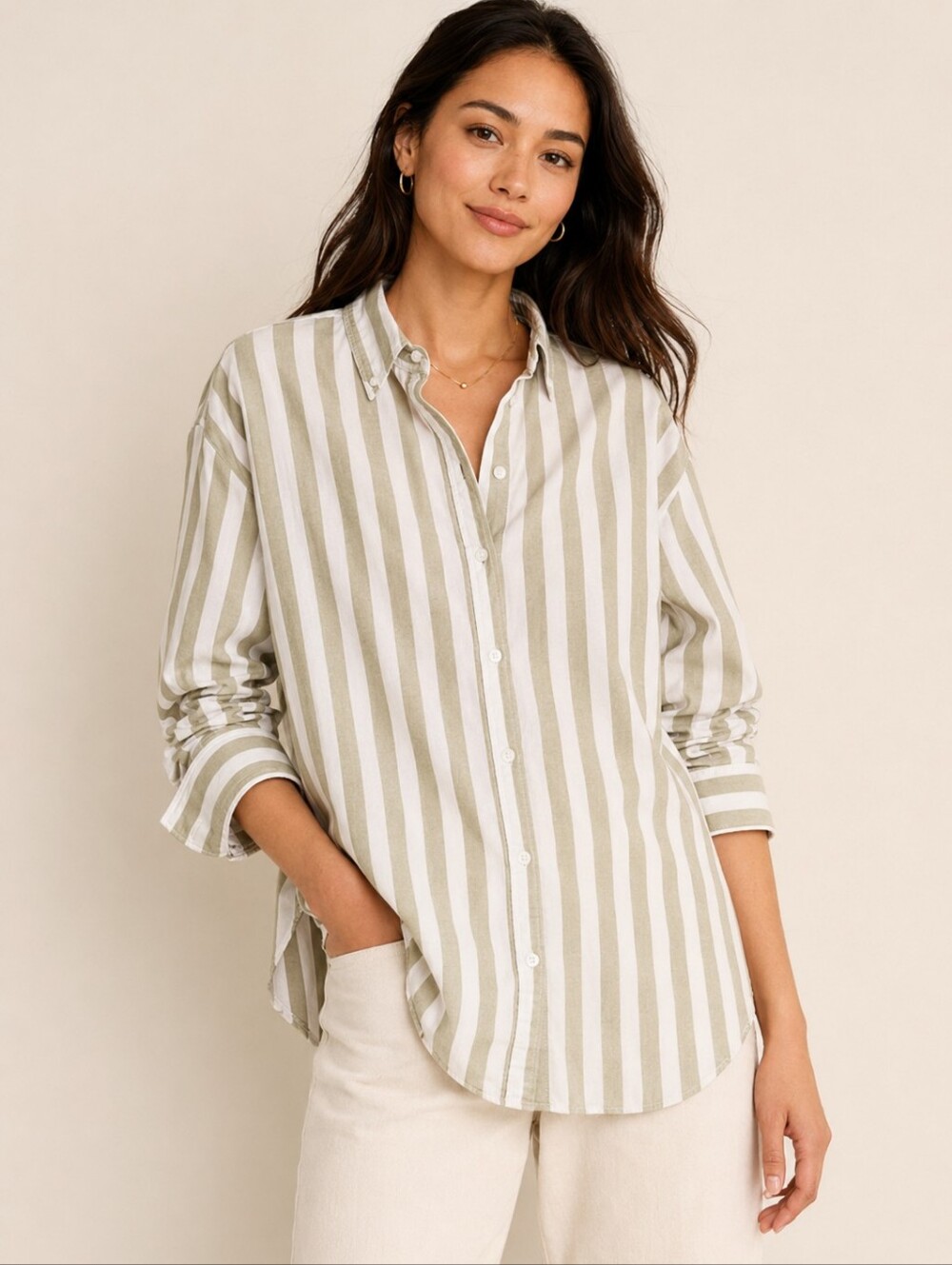 ❤️ J. CREW RELAXED FIT RELAXED COTTON POLIN BUTTON-UP SHIRT IN BOLD STRIPE, 2 - Picture 1 of 11